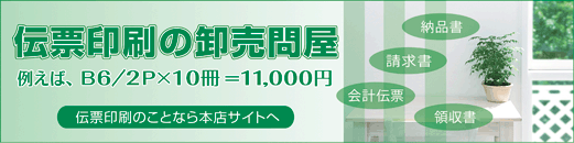 伝票印刷の卸売問屋・東京システム印刷｜B6/2P×10冊=11,000円
